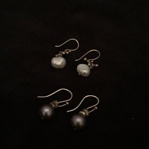 2 pairs of pearl hook earrings for listed Price